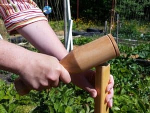 Wood mallet and stake